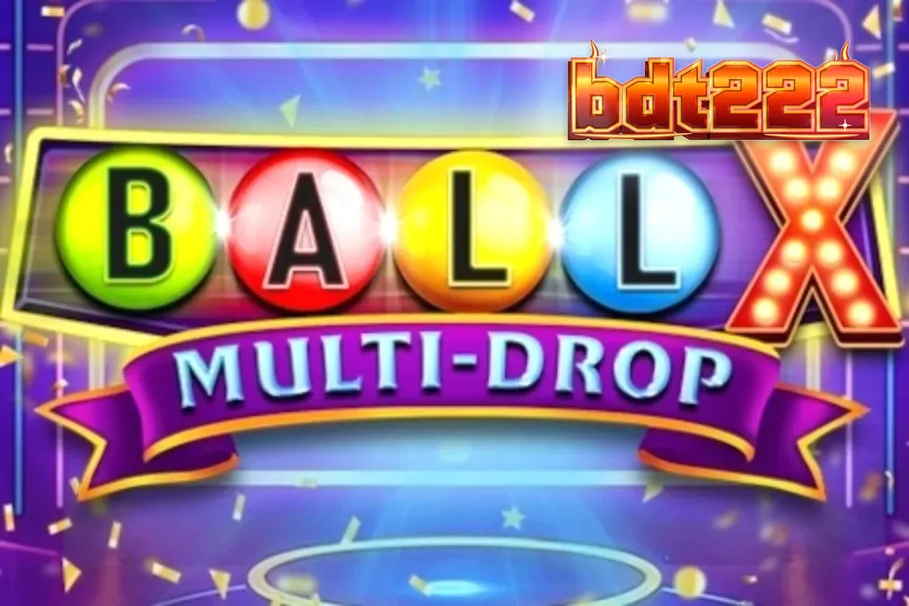 Ball X Multi-Drop স্লট গেমের স্ক্রিনশট, নিয়ন আলো এবং ক্লাসিক ফল প্রতীক সহ।